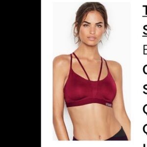 NEW The Incredible Lightweight by Victoria Medium Support Plunge Sports Bra Pink